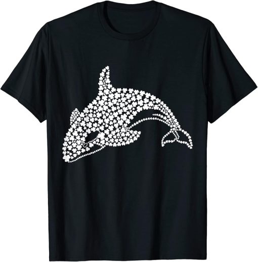 Funny Killer Whale Orca Fish Green Clover St. Patrick"s Day T-Shirt