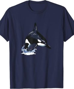 Orca jumps out of the water - Killer Whale Sword Whale Orcas T-Shirt